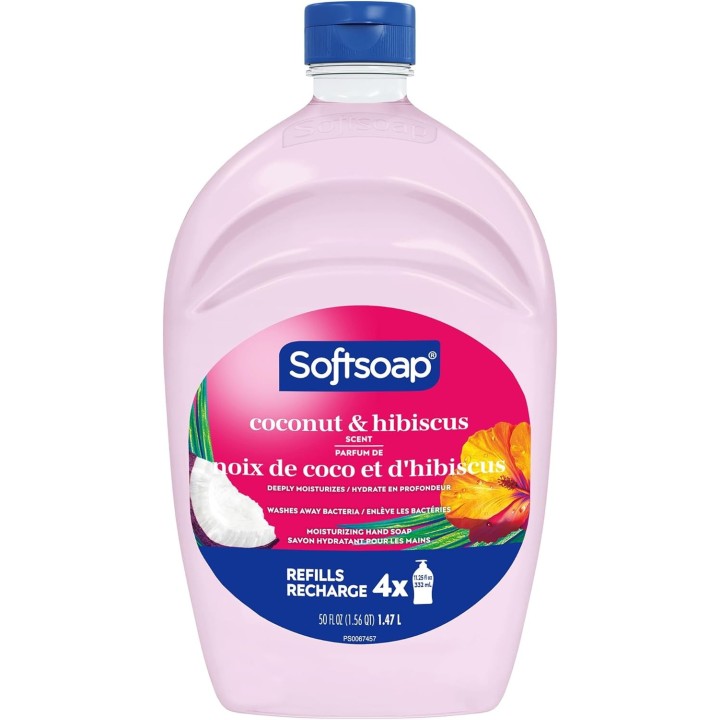 Softsoap Antibacterial Liquid Hand Soap Refill - Coconut & Hibiscus 1.47 Liters