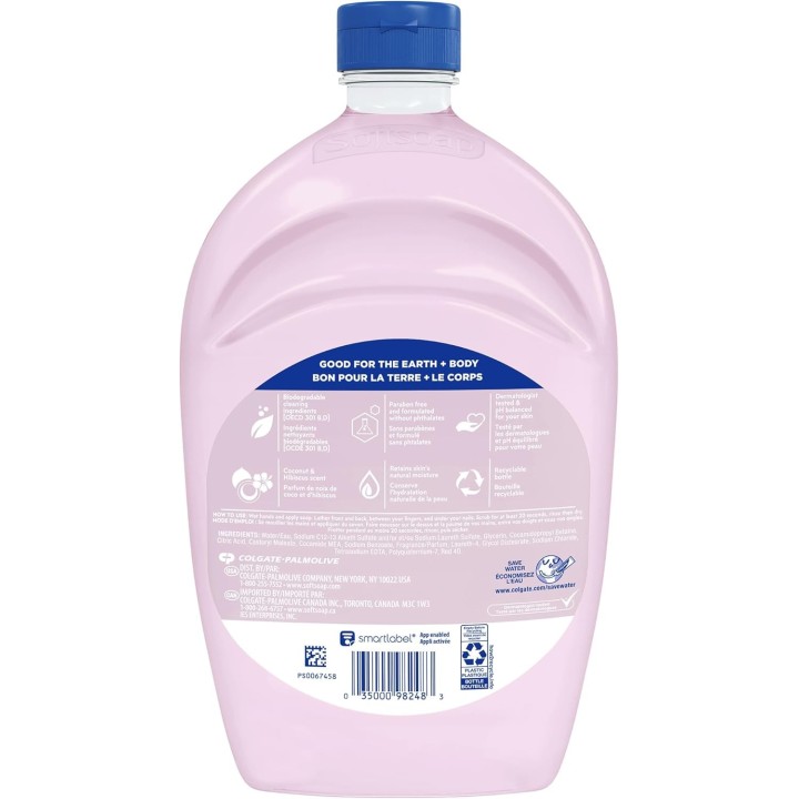 Softsoap Antibacterial Liquid Hand Soap Refill - Coconut & Hibiscus 1.47 Liters