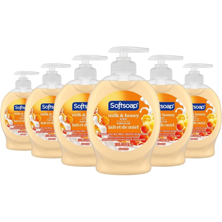 Softsoap Moisturizing Liquid Hand Soap Pump, Milk and Honey - 221ml (Case Pack of 6)