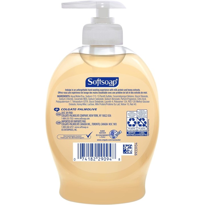 Softsoap Moisturizing Liquid Hand Soap Pump, Milk and Honey - 221ml (Case Pack of 6)