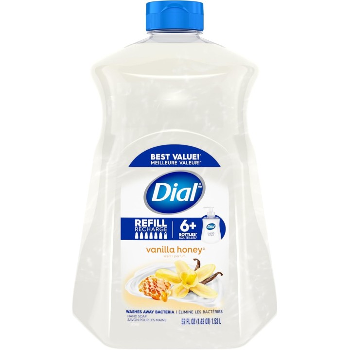 Dial Liquid Hand Soap Refill, Vanilla Honey Scent, 1.53 Litres