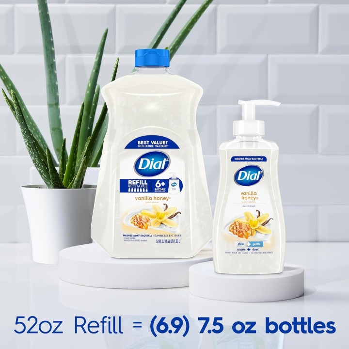Dial Liquid Hand Soap Refill, Vanilla Honey Scent, 1.53 Litres