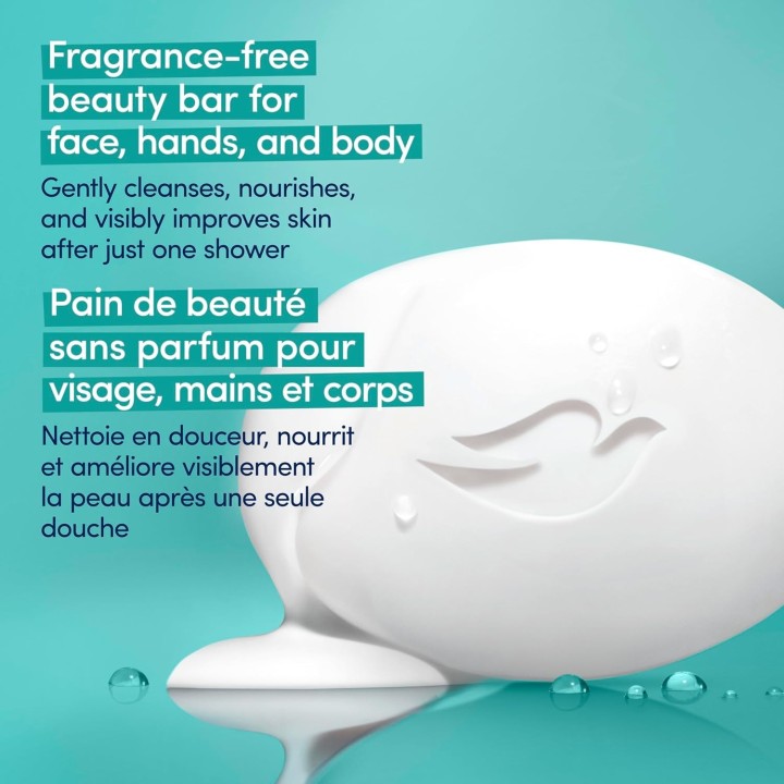 Dove Beauty Bar More Moisturizing Than Bar Soap for Softer Skin, 106 g 12 count