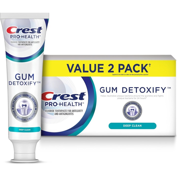 Crest Pro-Health Toothpaste Gum Detoxify Deep Clean, 220 mL Total (2 Count of 110 mL Each)