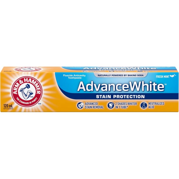 ARM & HAMMER Toothpaste, Advance White Stain Protection, 120 mL