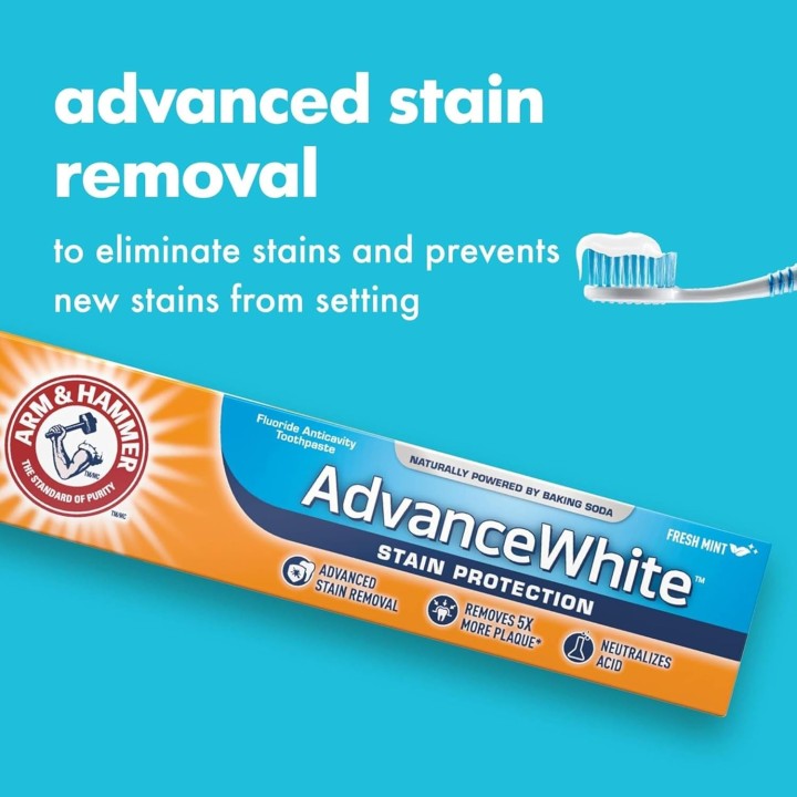 ARM & HAMMER Toothpaste, Advance White Stain Protection, 120 mL