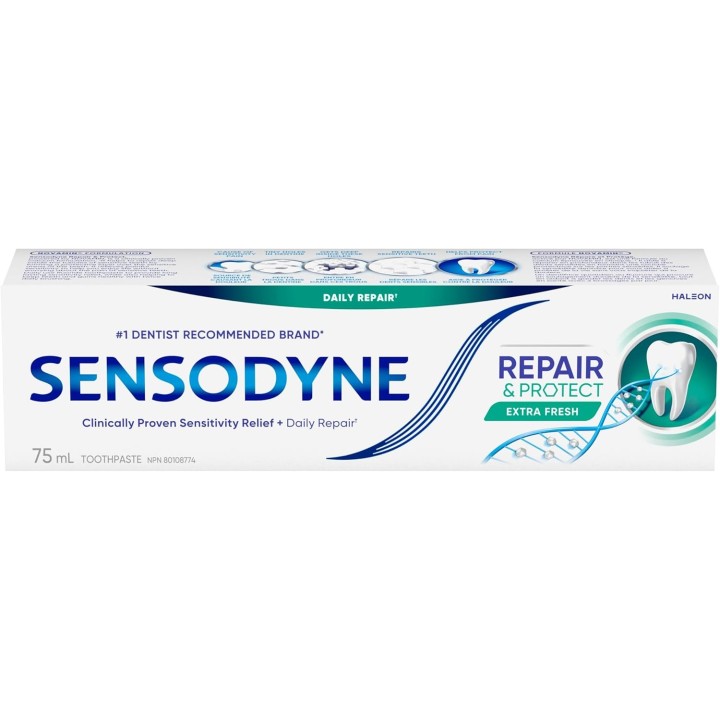 Sensodyne Repair and Protect Extra Fresh Toothpaste, Strengthens and Protects Sensitive Teeth, 75 mL