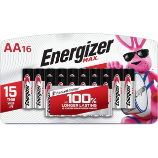 Energizer MAX AA Batteries (16 Pack), Double A Alkaline Batteries
